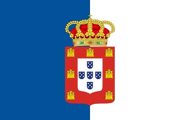 flaga portugalii niebieska